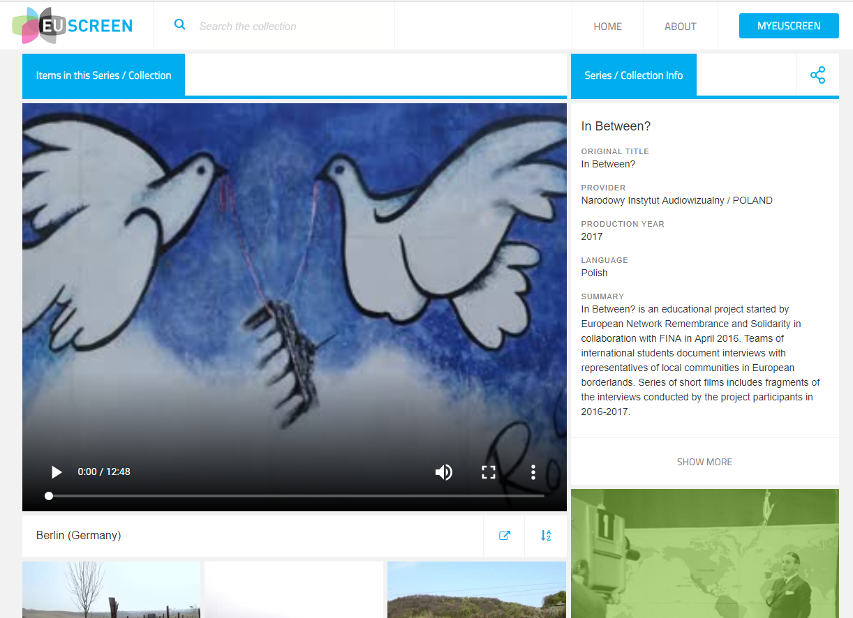 In Between movies added to the EUscreen portal