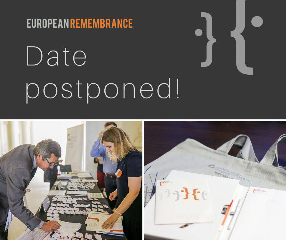 EUROPEAN REMEMBRANCE SYMPOSIUM 2020 in Tallinn POSTPONED!