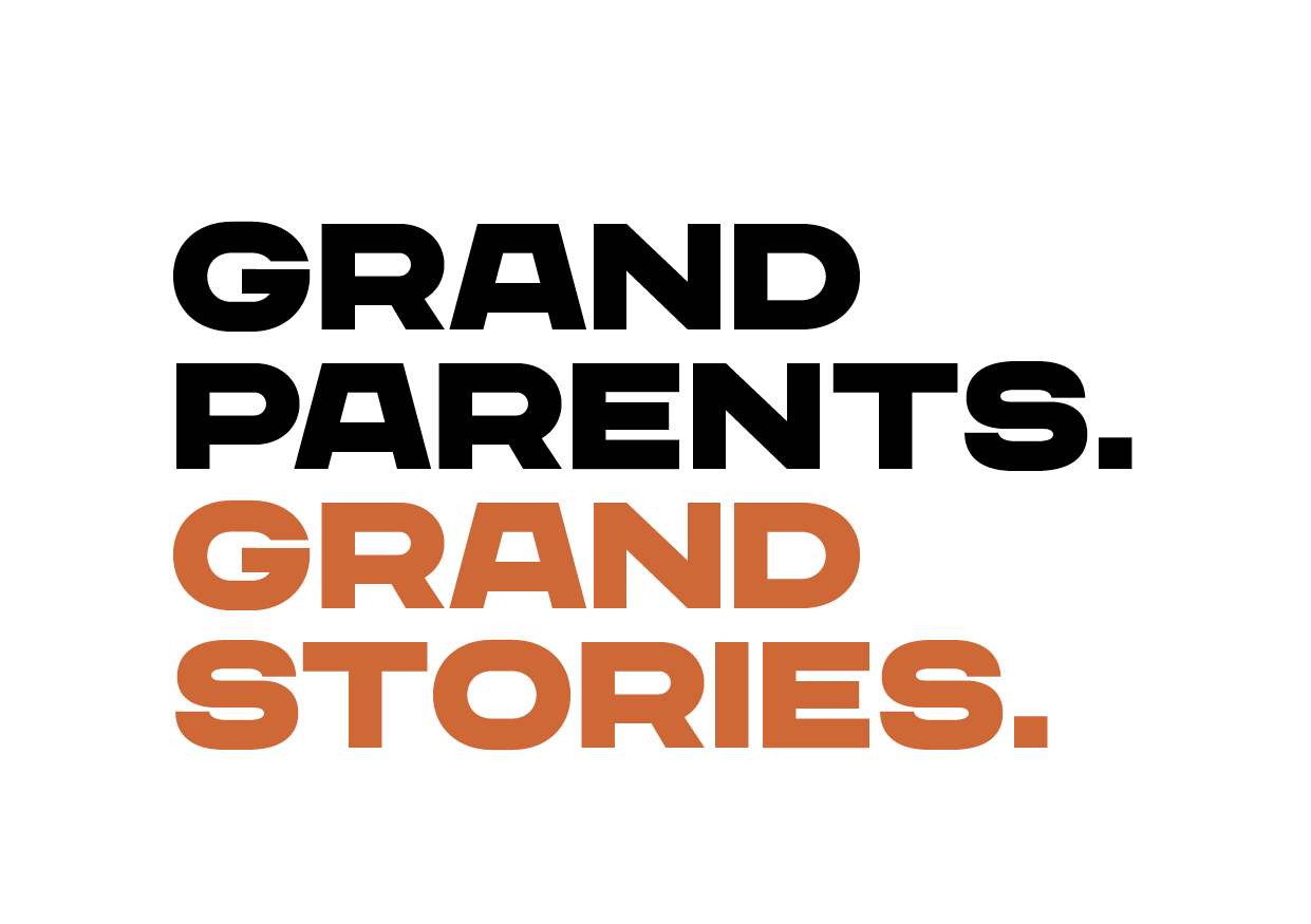 logo of the Grandparents. Grand stories. project